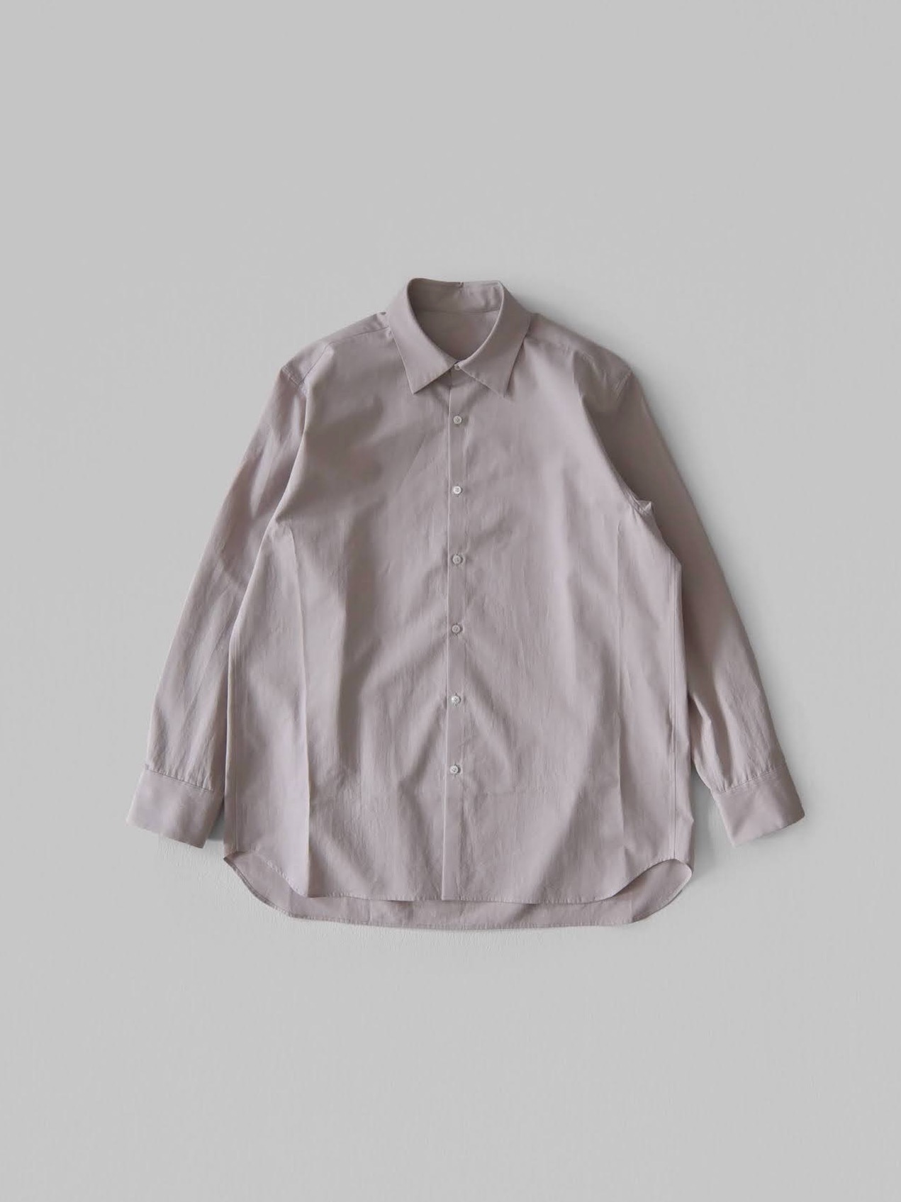 ブロード レギュラーカラーシャツ pink gray / pand catalogue