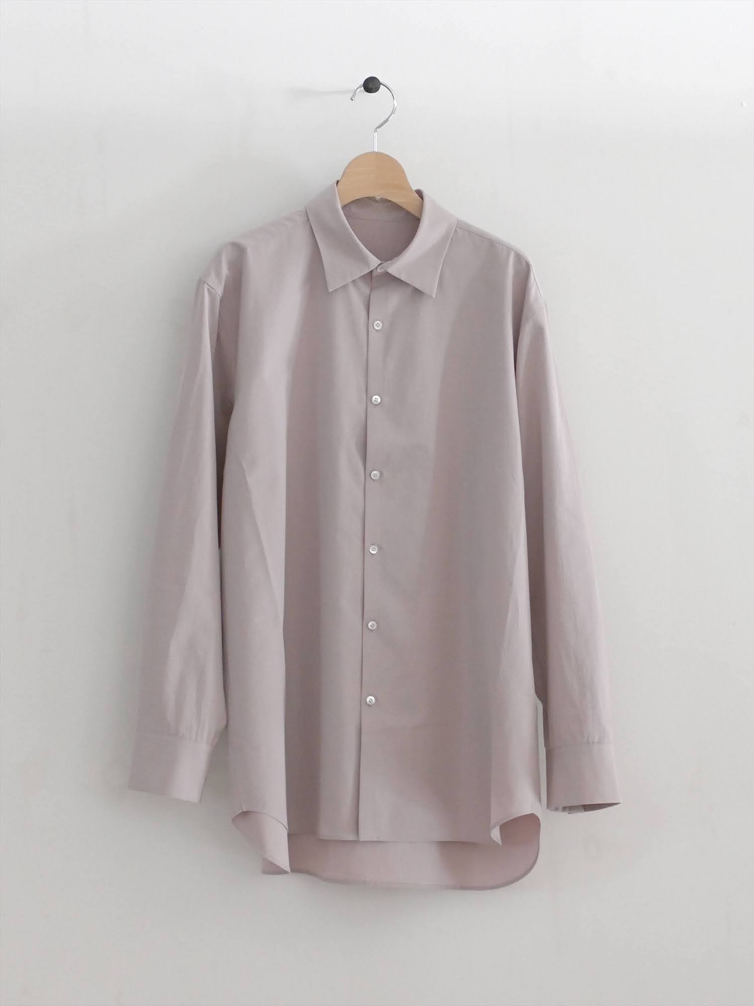 ブロード　レギュラーカラーシャツ　pink gray / pand catalogue