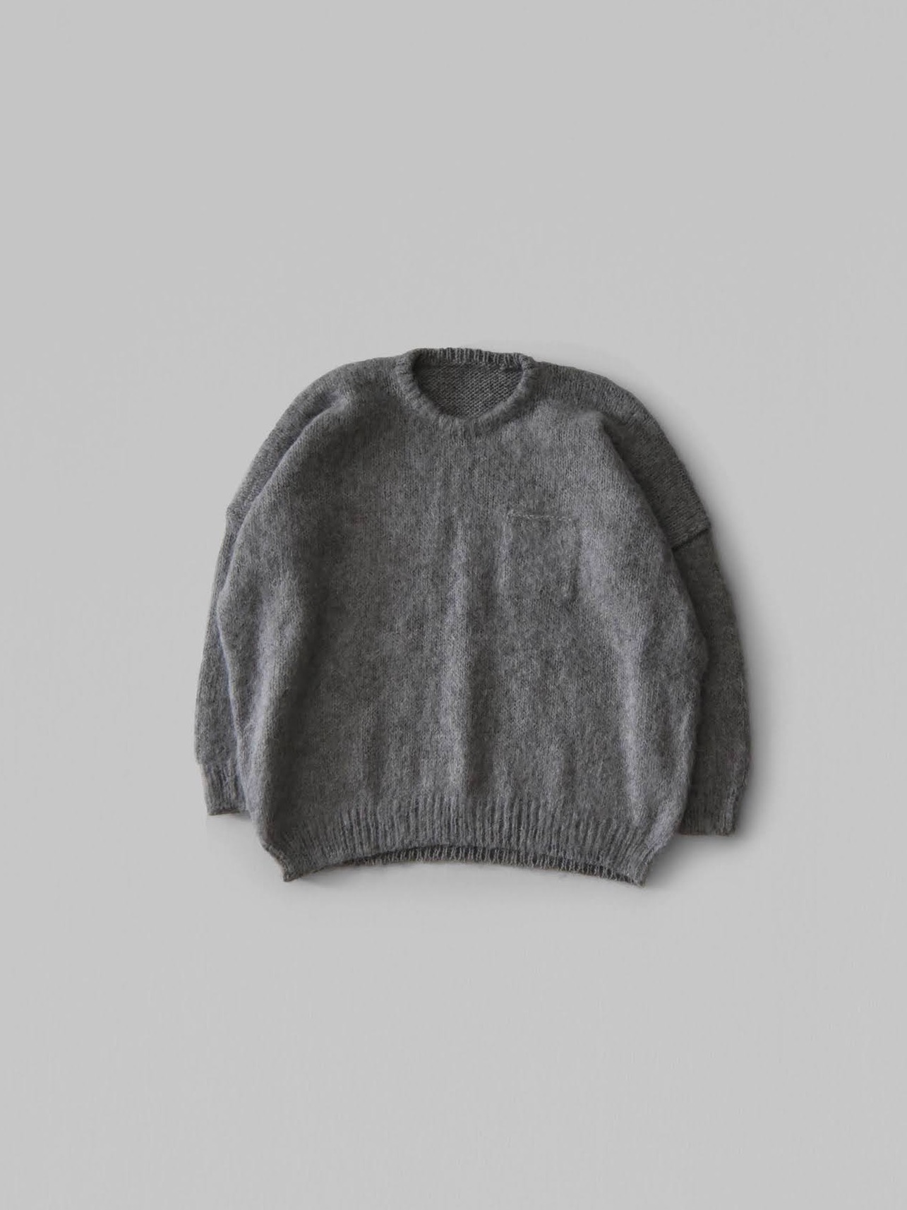 アルパカウールニット　クルーネック　light gray / pand catalogue