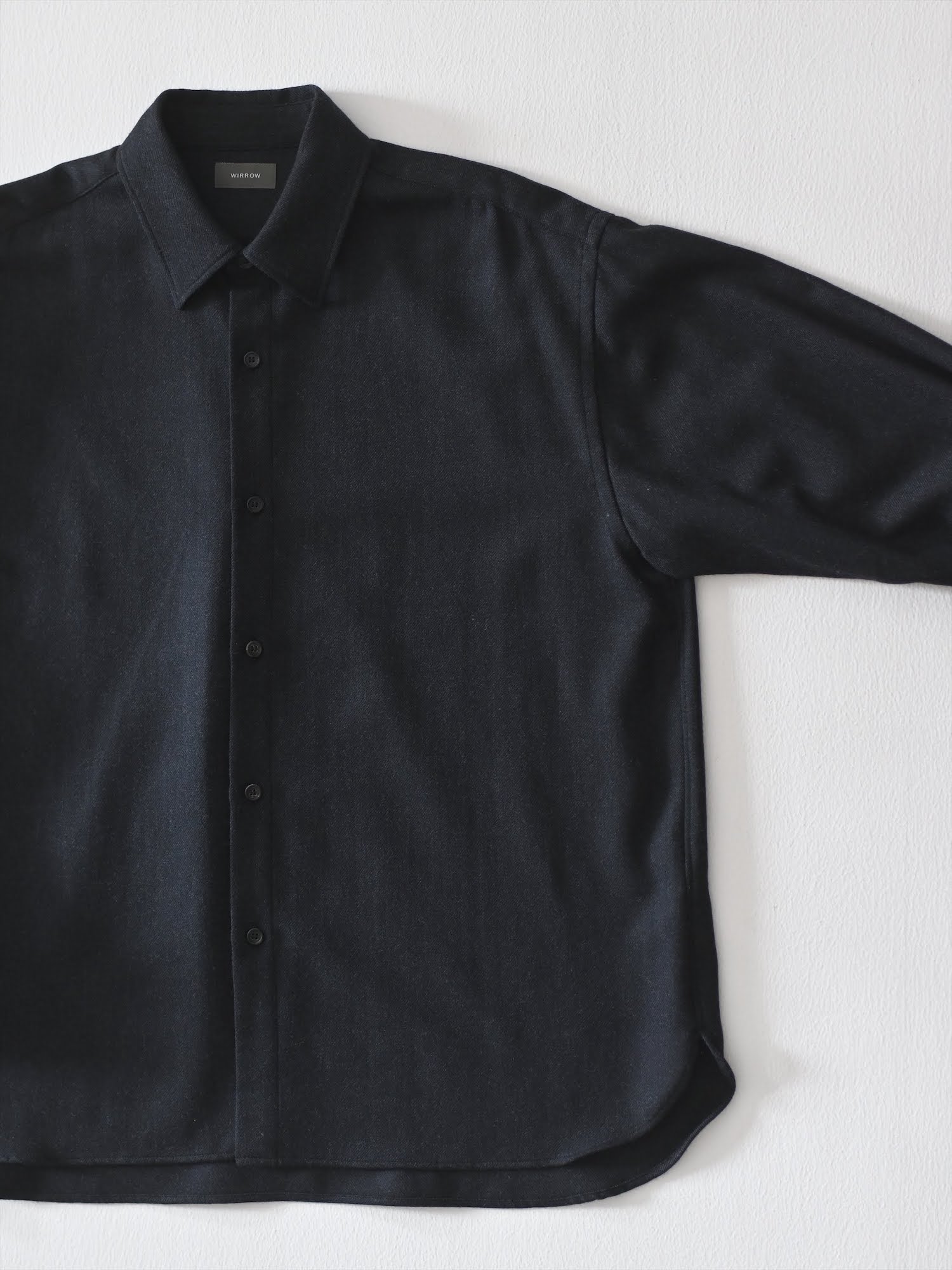 適切な価格 regular collar 無料配達 wirrow BOTANY WOOL shirt REGULAR COLLAR  wool SHIRT